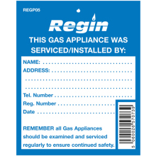 Regin Gas Appliance Serviced Tag (8)