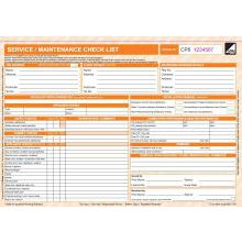 Service / Maintenance Checklist Form CP6