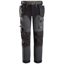 Snickers AllroundWork, 4-way Stretch Trousers Holster Pockets Grey / Black