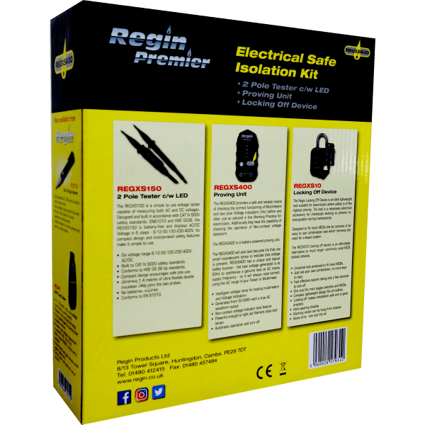 Regin TB118 KIT Safe isolation Gas Engineer’s Electrical Test Kit