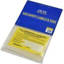 Arctic Gas Safety Labels/Tags Pack of 10 66.3020