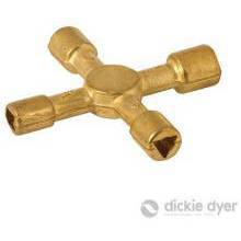 Brass Quad Key 4-Way