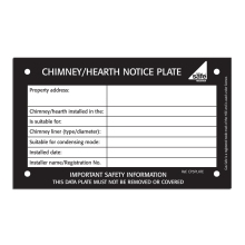 Chimney / Hearth Notice Plates CP3PLATE