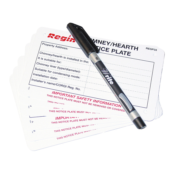 Chimney/Hearth Notice Plate (10)