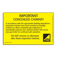 Concealed Chimney - Inspection Hatches label WL37