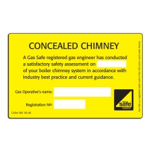 CORGIdirect Concealed Chimney - Inspection label