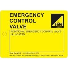 CORGIdirect Emergency Control Valve Tags - WL10