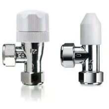 Honeywell Valencia Traditional 10mm Lockshield Angled CP Radiator Valve Pair VHL120-10A