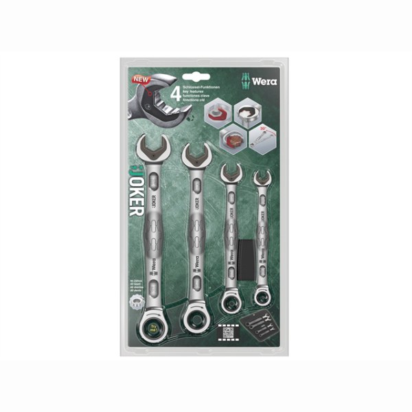 Joker Combination Spanner Sets 10mm, 13mm, 17mm and 19mm