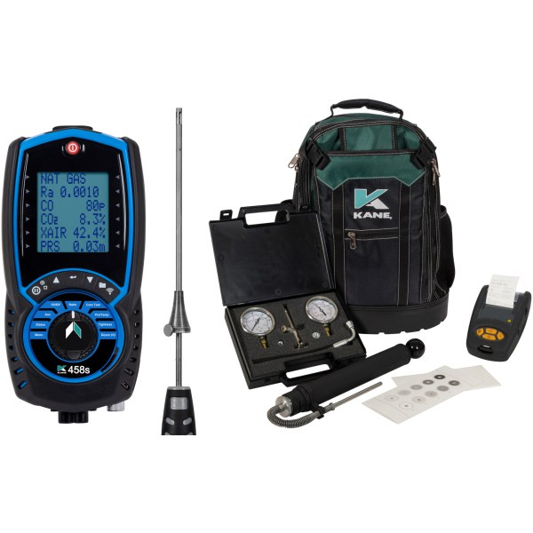 KANE 458s Boiler Analyser, NO sensor, Printer, Smoke Pump, 0300psi