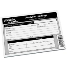 Regin Analyser Readings Record Pad