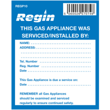 Regin Gas Appliance Serviced Sticker (8)