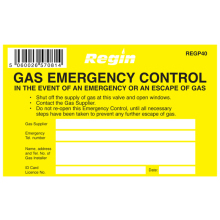 Regin Gas Emergency Control Sticker (8)
