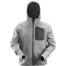 Snickers FlexiWork, Fleece Hoodie Grey/Black Large