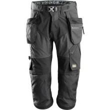 Snickers FlexiWork, Work Pirate Trousers + Holster Pockets. Size 35W X 30L Colour Grey