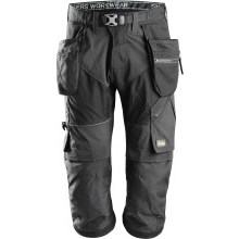 Snickers FlexiWork, Work Pirate Trousers + Holster Pockets. Size 30W X 32L Colour Black