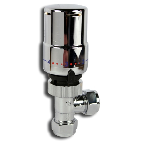 Tower 10/15mm Thermostatic Chrome Radiator Valve