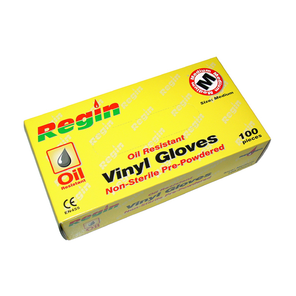 Vinyl Gloves Box (100) Medium